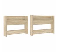 vidaXL Wall Shoe Cabinets 2 pcs Sonoma Oak 80x18x60cm Engineered Wood