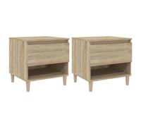 vidaXL Bedside Tables 2 pcs Sonoma Oak 50x46x50 Engineered Wood