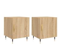 vidaXL Bedside Cabinets 2 pcs Sonoma Oak 40x40x50 cm Engineered Wood
