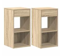 vidaXL Bedside Cabinets with Drawer 2 pcs Sonoma Oak 35x34x66.5 cm