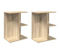 (sonoma oak, 2 pcs) vidaXL Bedside Tables Nightstand Bedroom Bed Table Side Table Engineered Wood