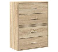 (sonoma oak, 2 pcs) vidaXL Cabinets with 2 Drawers Cupboard Sideboard Highboard Engineered Wood