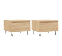 (sonoma oak, 2 pcs) vidaXL Coffee Table Side Table End Accent Telephone Sofa Table Engineered Wood