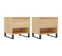 (sonoma oak, 2 pcs) vidaXL Coffee Table Side Table End Accent Telephone Sofa Table Engineered Wood