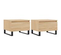 (sonoma oak, 2 pcs) vidaXL Coffee Table Side Table End Accent Telephone Sofa Table Engineered Wood
