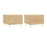 (sonoma oak, 2 pcs) vidaXL Coffee Table Side Table Sofa Table Telephone Table Engineered Wood