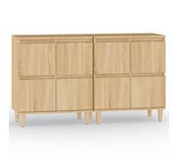 (sonoma oak, 2 pcs) vidaXL Sideboards Storage Side Cabinet Cupboard Highboard Engineered Wood