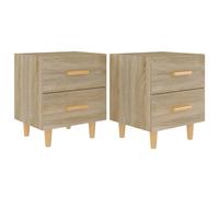 (sonoma oak, 2) vidaXL 1/2x Bed Cabinet Bedroom Nightstand Bedside Storage Table Multi Colours