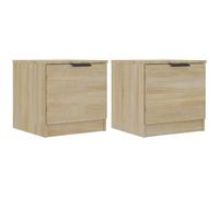 (sonoma oak, 2) vidaXL 1/2x Bedside Cabinet Bedroom Nightstand Side End Table Multi Colours