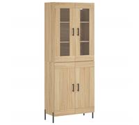 (sonoma oak, 2 wood doors) vidaXL Highboard Sideboard Tall Storage Cabinet Side Cabinet Engineered Wood