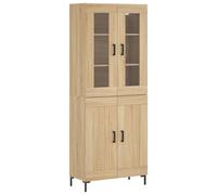 (sonoma oak, 2 wood doors) vidaXL Highboard Sideboard Tall Storage Cabinet Side Cabinet Engineered Wood