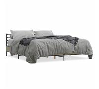 (sonoma oak, 200 x 200 cm) vidaXL Bed Frame Bed Base Grey Sonoma 120x200 cm Engineered Wood and Metal
