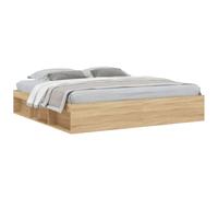 vidaXL Bed Frame without Mattress Sonoma Oak 200x200 cm