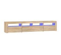 Vidaxl Tv Cabinet With Led Lights Sonoma Oak 210X35X40 Cm