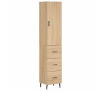 vidaXL Highboard Sonoma Oak 34.5x34x180 cm Engineered Wood, Brown