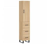 (sonoma oak, 3 drawers) vidaXL Highboard Sideboard Cupboard Side Board Storage Cabinet Engineered Wood