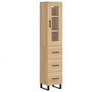 (sonoma oak, 3 drawers) vidaXL Highboard Sideboard Cupboard Side Board Storage Cabinet Engineered Wood