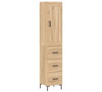 (sonoma oak, 3 drawers) vidaXL Highboard Sideboard Tall Storage Cabinet Side Cabinet Engineered Wood