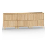 (sonoma oak, 3 pcs) vidaXL Sideboards Storage Side Cabinet Cupboard Highboard Engineered Wood