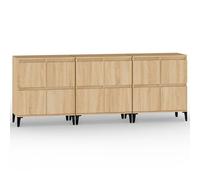 (sonoma oak, 3 pcs) vidaXL Sideboards Storage Side Cabinet Cupboard Highboard Engineered Wood