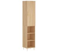 (sonoma oak, 3 shelves) vidaXL Highboard Sideboard Tall Storage Cabinet Side Cabinet Engineered Wood