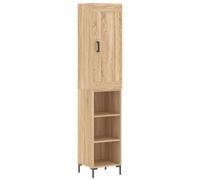(sonoma oak, 3 shelves) vidaXL Highboard Sideboard Tall Storage Cabinet Side Cabinet Engineered Wood