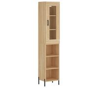 (sonoma oak, 3 shelves) vidaXL Highboard Sideboard Tall Storage Cabinet Side Cabinet Engineered Wood
