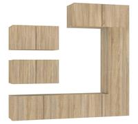 (Sonoma oak, 30.5 x 30 x 90 cm (L x W x H)) vidaXL TV Cabinet Set 4 Piece Engineered Wood Indoor Media Unit Multi Colours