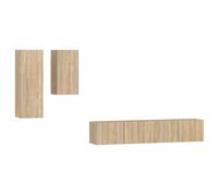 (Sonoma oak, 30,5 x 30 x 90 cm (L x W x H)) vidaXL TV Cabinet Set 4 Piece Engineered Wood Multi Colours 100/80x30x30 cm