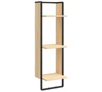(sonoma oak, 30 x 25 x 100 cm) vidaXL Wall Shelf with Bar Floating Shelf Wall Mounted Shelf Display Wall Rack
