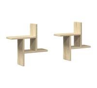 (sonoma oak, 38 x 12 x 38 cm) vidaXL Wall Shelves Wall Storage Shelf Floating Shelf 2 pcs Engineered Wood