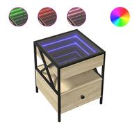 Coffee Table with Infinity LED Hallway Accent End Table Side Table vidaXL