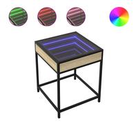 Coffee Table with Infinity LED Hallway Accent End Table Side Table vidaXL