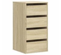(sonoma oak, 40 x 41 x 76 cm) vidaXL Corner Chest of Drawers Storage Drawer Side Cabinet Engineered Wood