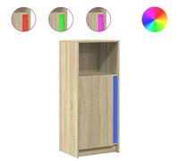 (sonoma oak, 42.5 x 34 x 100 cm) vidaXL Sideboard with LED Side Cabinet Highboard Engineered Wood