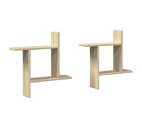(sonoma oak, 50 x 12 x 50 cm) vidaXL Wall Shelves Wall Storage Shelf Floating Shelf 2 pcs Engineered Wood