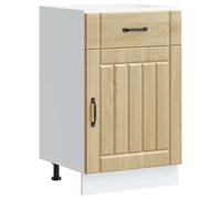 (sonoma oak, 50 x 46 x 81.5 cm) vidaXL Oven Cabinets Kitchen Cabinet Oven Unit 2 pcs Kalmar Engineered Wood