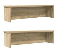 (sonoma oak, 60 x 15 x 16 cm/ 2 pcs) vidaXL Kitchen Racks Stackable Storage Shelf Counter Shelf Cabinet Organizer