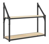 (sonoma oak, 60 x 21 x 51 cm) vidaXL 3-Tier Wall Shelf Floating Shelf Wall Mounted Shelf Engineered Wood