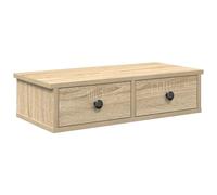 vidaXL Wall Shelf with Drawers Sonoma Oak 60x28x15 cm Engineered Wood