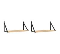 (sonoma oak, 60 x 25 x 25.5 cm) vidaXL Wall Shelves Wall Rack Wall Mounted Shelf Rack 2 pcs Engineered Wood