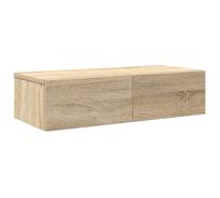 vidaXL Wall Shelf with Drawers Sonoma Oak 60x26.5x15 cm Engineered Wood, wall shelf with cabinet, wall mounted storage cabinet, wall storage unit