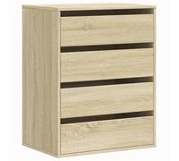 (sonoma oak, 60 x 41 x 76 cm) vidaXL Corner Chest of Drawers Storage Drawer Side Cabinet Engineered Wood
