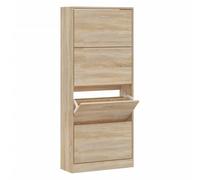 (Sonoma oak, 63 x 24 x 147 cm (W x D x H)) New Wood Shoe Cabinet 2Drawer Storage Cupboard Rack Shelf Multi Colours/Sizes