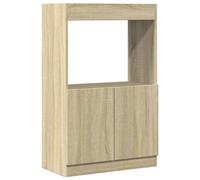 (sonoma oak, 63 x 33 x 100 cm) vidaXL Highboard Sideboard Storage Organiser Cabinet Cupboard Engineered Wood