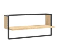 (sonoma oak, 65 x 25 x 30 cm) vidaXL Wall Shelf with Bar Floating Shelf Wall Mounted Shelf Display Wall Rack