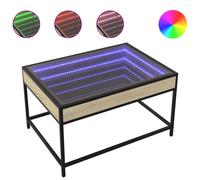 vidaXL Coffee Table with Infinity LED Sonoma Oak 70x50x41 cm, Brown
