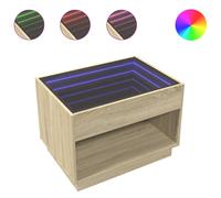 Coffee Table with Infinity LED Hallway End Table Accent Side Table vidaXL