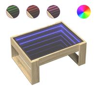 vidaXL Coffee Table with Infinity LED Sonoma Oak 70x53x30 cm, Brown