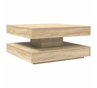 (sonoma oak, 70 x 70 x 34.5 cm) vidaXL Coffee Table 360-Degree Rotatable Hallway End Table Tea Side Table